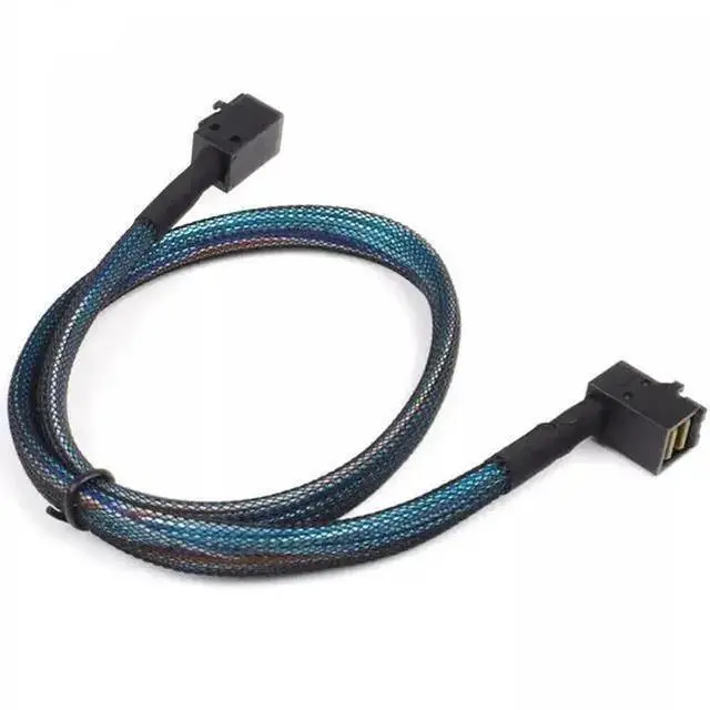 Alt view image 9 of 10 - MINI SAS HD SFF-8643 to 90 Degree MINI SAS SFF-8643 Server Connection Cable 50CM