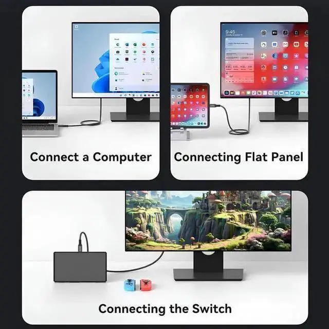 Alt view image 13 of 14 - 16.5FT USB C Cable 3.2 Gen 2X2 20Gbps, 5M Type C 4K@60Hz UHD Video 5A/100W PD3.0 Fast Charge Cord with E-Marker Compatible with Thunderbolt 3/4 MacBook Pro Galaxy Pixel Monitor