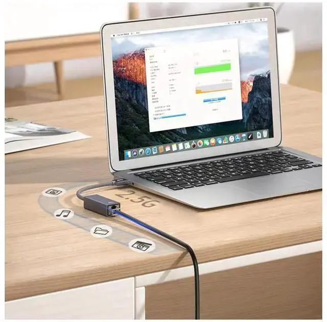 Alt view image 12 of 13 - 2.5G USB to RJ45 Interface Ethernet USB 3.0 LAN Adapter RTL8156 Wired USB 3.0 2500M External Network Converter for Windows 7/ 8/10 MacBook Ethernet eokCXOY