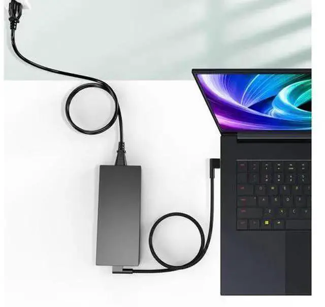 Alt view image 4 of 5 - WISDUM 330W GaN AC Laptop Charger Compatible with Blade 16 17 18 RZ09-0483 RZ09-0484 RZ09-0510 RC30-0484 RC30-04840200 Gaming Power Supply Adapter