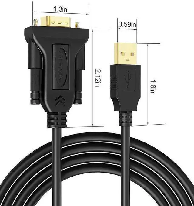 Alt view image 14 of 14 - CableCreation USB to RS232 Cable (FTDI Chipset), 3 Feet RS-232 Male DB9 Serial Converter Cable for Windows 11, 10, 8.1, 8,7, Vista, XP, 2000, Linux, Mac OS X,1M / Black