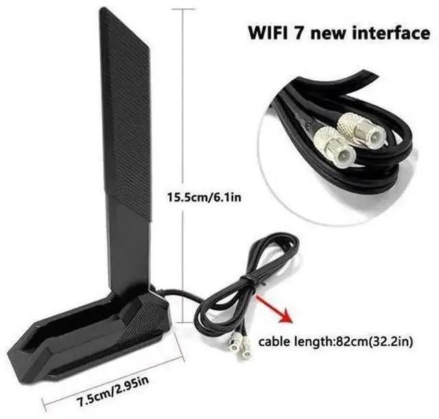Alt view image 2 of 5 - WISDUM WiFi 7 Antenna 2.4/5/6GHz for MAG X870 X870E B860 B850 Z890 Z790 TOMAHAWK/B850M B860M Mortar WiFi,MEG Z890 GODLIKE/ACE,Z790 GODLIKE MAX,X870E,MPG Z890 Z790 X870E WiFi 7 Gaming Motherboard Anten