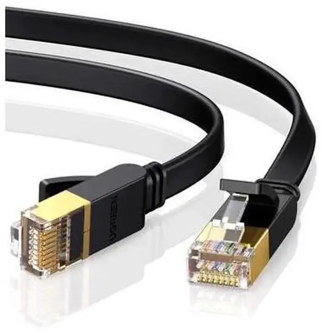 Main image of WISDUM Cat 7 Ethernet Cable Cat7 High Speed Flat Gigabit RJ45 LAN Cable 10Gbps Shielded Internet Network Patch Cord Compatible for Gaming PS5 PS4 PS3 Xbox PC Laptop Modem Router Computer 15FT