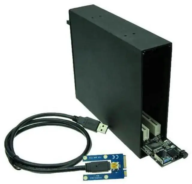 Main image of WISDUM Mini PCIe to Dual PCI Bus Slot Adapter with case enclosure