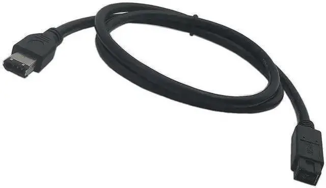 Alt view image 7 of 11 - Firewire Premium Cable 800 IEEE 1394B 9 Pin to 9 Pin Male to Male 6 Ft Black (9 Pin to 6 Pin)
