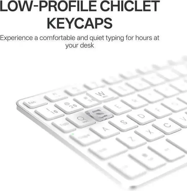 Alt view image 11 of 13 - Rapoo Portable Wireless Keyboard with Touchpad, Multi-Device HTPC Keyboard for PC-Connected TV/Tablet/Steam Deck/Gaming Console/Raspberry Pi/Mini PC - Support Touch Gestures for Windows & Mac
