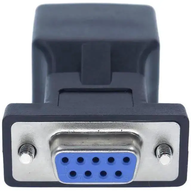 Alt view image 7 of 10 - DB9 to RJ45 Adapter RJ45 to RS232 Converter RJ45 Female to 9 Pin Adapter DB9 Female Serial COM Port to Network Port Adapter