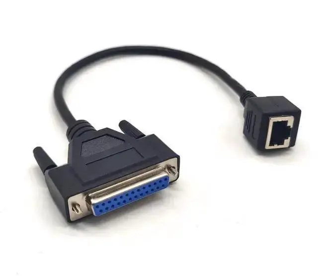 Alt view image 10 of 13 - RJ45 to DB25 Female Serial Console Cable Adapter Extension Cable 30CM