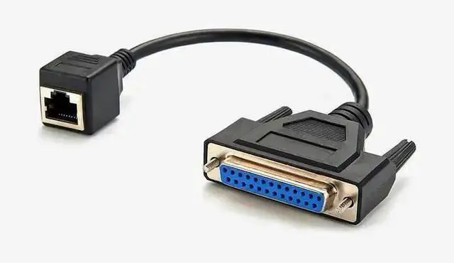 Alt view image 9 of 13 - RJ45 to DB25 Female Serial Console Cable Adapter Extension Cable 30CM