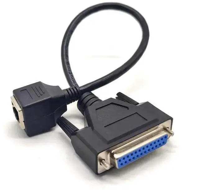 Alt view image 11 of 13 - RJ45 to DB25 Female Serial Console Cable Adapter Extension Cable 30CM