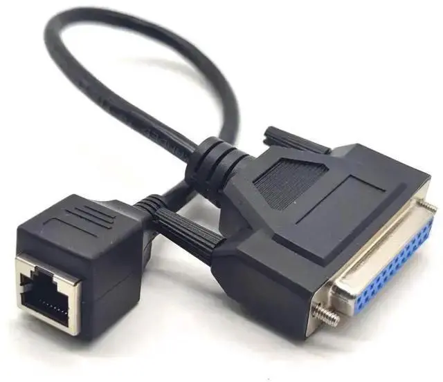 Alt view image 12 of 13 - RJ45 to DB25 Female Serial Console Cable Adapter Extension Cable 30CM