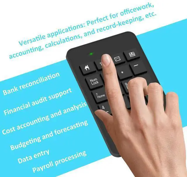 Alt view image 5 of 7 - WISDUM Wireless USB & Typec Number Pad, Enhanced Efficiency 23 Keys Numeric Keypad Upgraded Version of 10 Key USB Keyboard Financial Accounting Numpad for Laptop, PC, Notebook, Desktop,Surface Pro