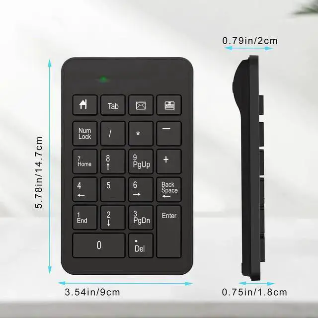 Alt view image 6 of 7 - WISDUM Wireless USB & Typec Number Pad, Enhanced Efficiency 23 Keys Numeric Keypad Upgraded Version of 10 Key USB Keyboard Financial Accounting Numpad for Laptop, PC, Notebook, Desktop,Surface Pro