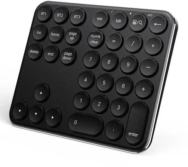 Main image of WISDUM Bluetooth Number Pad, Multi-Device Wireless Numeric Keypad, USB-C Rechargeable, 35 Keys Portable Numpad for Data Entry, Financial Accounting, Compatible with Laptop, Mac, iMac, Tablet, PC