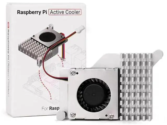 Main image of Official Active Cooler for Raspberry Pi 5, Combines an Aluminium Heatsink with a Temperature-Controlled Blower Fan to Accelerate Heat Dissipation