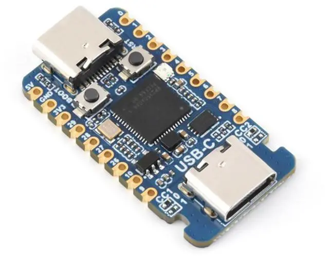 Main image of RP2350 USB-C Microcontroller Development Board Based On RPi RP2350A, Dual-Core & Dual-Architecture, Castellated Module, for SMD Applications