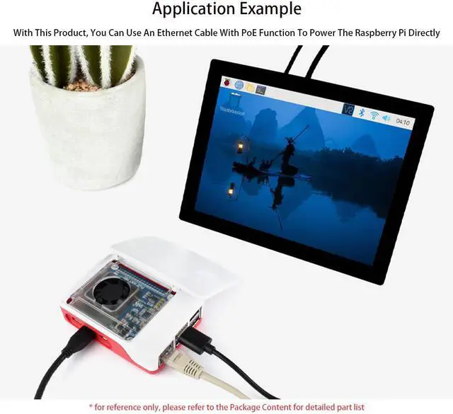 Alt view image 7 of 7 - PoE HAT for Raspberry Pi 5/Compute Module 5, Power Over Ethernet HAT for Pi 5/CM5, 5V 5A 25W, IEEE 802.3af/at-Compliant Network Standard, Pi 5 PoE HAT Compatible with Raspberry Pi 5 Official Case