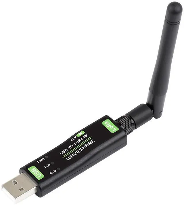 Main image of USB to LoRa Data Transfer Module with Antenna Based On SX1262 Driver-Free, Multi-System Compatible, Suitable for Data Acquisition in Industry and Agriculture (TCXO Crystal Oscillator)