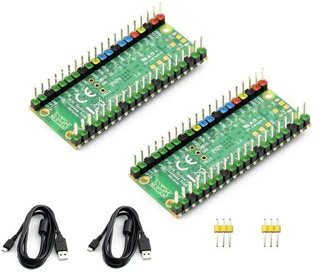Main image of (2PCS) Pico 2 W with Color-Coded Pre-Soldered Header Compatible with Raspberry Pi Pico 2 W Microcontroller, 2.4GHz 802.11n Wireless LAN WIFI4 and Bluetooth 5.2, RP2350 Dual-Core& Dual-Architecture