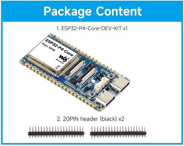 Alt view image 6 of 7 - ESP32-P4-Core Dev Board, Rich Interfaces for HM, Edge Computing, IO Expand | ESP32-P4 RISC-V 32-bit Dual-Core Processors, MIPI CSI DSI, SPI, I2S, I2C, LED PWM, RMT, ADC, UART, TWAI Interfaces