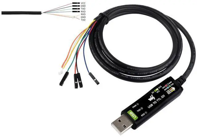 Main image of USB TO TTL Converter Serial Cable FT232RNL Chip, with Separated 4pin Header + SH1.0 3PIN Connector for Raspberry Pi 5 Serial Port Debugging Compatible with Linux Android WinCE Win7/8/8.1/10/11