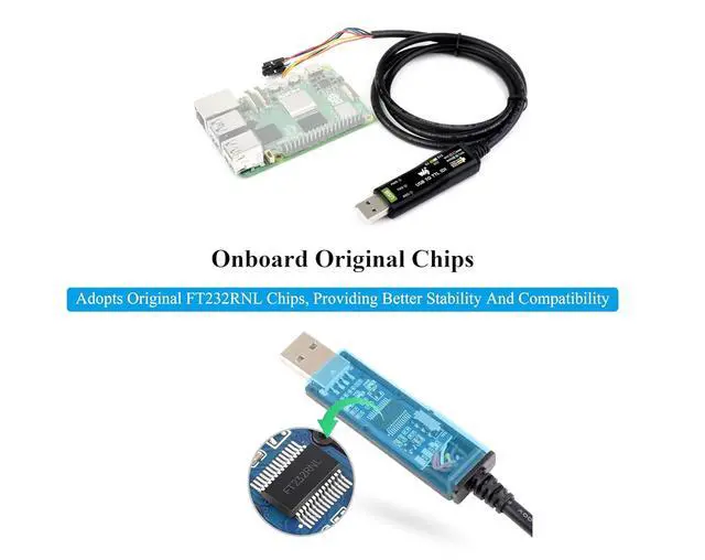 Alt view image 6 of 7 - USB TO TTL Converter Serial Cable FT232RNL Chip, with Separated 4pin Header + SH1.0 3PIN Connector for Raspberry Pi 5 Serial Port Debugging Compatible with Linux Android WinCE Win7/8/8.1/10/11