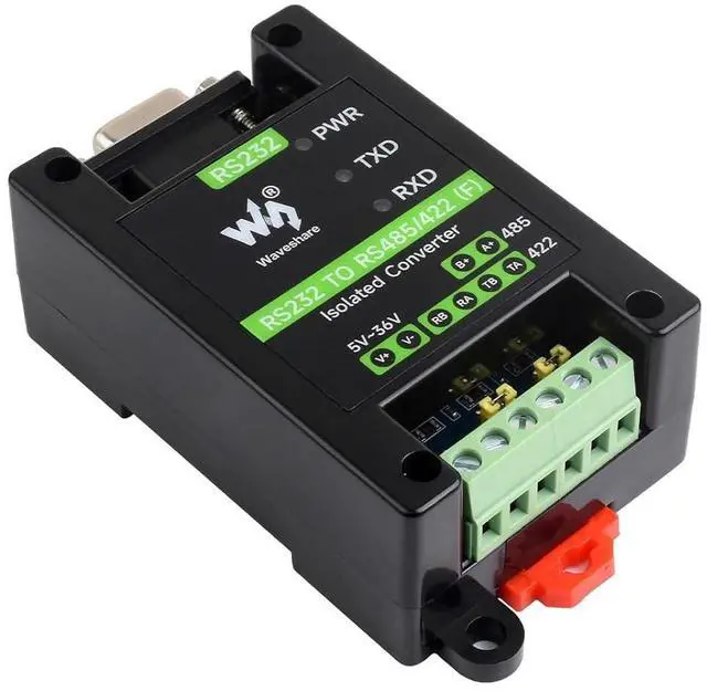 Main image of waveshare RS232 to RS485/422 Serial Adapter Converter with SP3232EEN and SP485EEN Chips, 300~921600bps Stable Transmission Onboard Multiple Protections (DB9 Female Port)