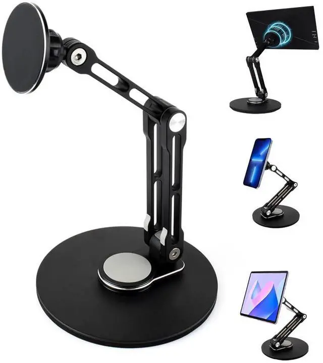 Main image of Adjustable Portable Magnetic Monitor Stand,Compatible With 4~18.5inch Monitors, Supports Multi-axis 360 Degree Rotation, Comes With Magnetic Metal Rings, Foldable for Easy Storage