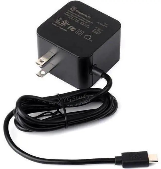 Alt view image 3 of 7 - Official 27W USB-C Power Supply for Raspberry Pi 5, 5.1V/5A, 9V/3A, 12V/2.25A, 15V/1.8A, Black US