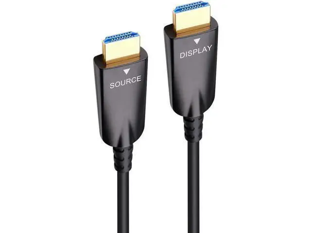 Alt view image 6 of 6 - DTech 50ft Fiber Optic HDMI Cable with 4K 60Hz 1080p HD Video 3D ARC HDCP CEC High Speed Supported (50 Feet, Black)