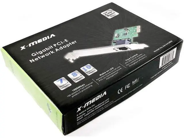 Alt view image 7 of 7 - 1-Port PCI-E 10/100/1000Mbps Gigabit Ethernet PCI Express PCIe Network Card / Network Adapter, Windows 10 & Linux Supported