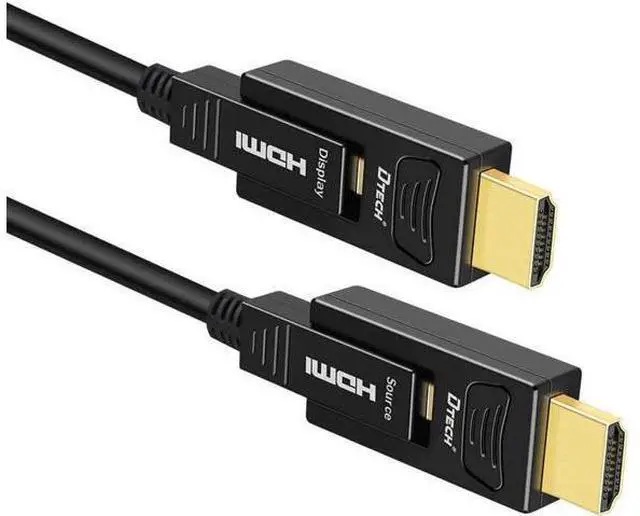 Main image of DTech 32 Feet Fiber Optic HDMI Cable 4K 60Hz YUV 444 18Gbps Ultra HD with Dual Connector Micro to Standard HDMI Cord for TV Projector Computer Monitor (10 Meters)