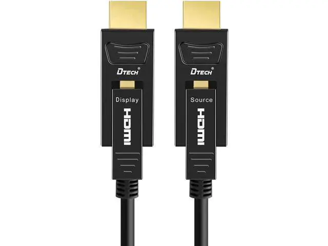 Alt view image 6 of 7 - DTech 32 Feet Fiber Optic HDMI Cable 4K 60Hz YUV 444 18Gbps Ultra HD with Dual Connector Micro to Standard HDMI Cord for TV Projector Computer Monitor (10 Meters)