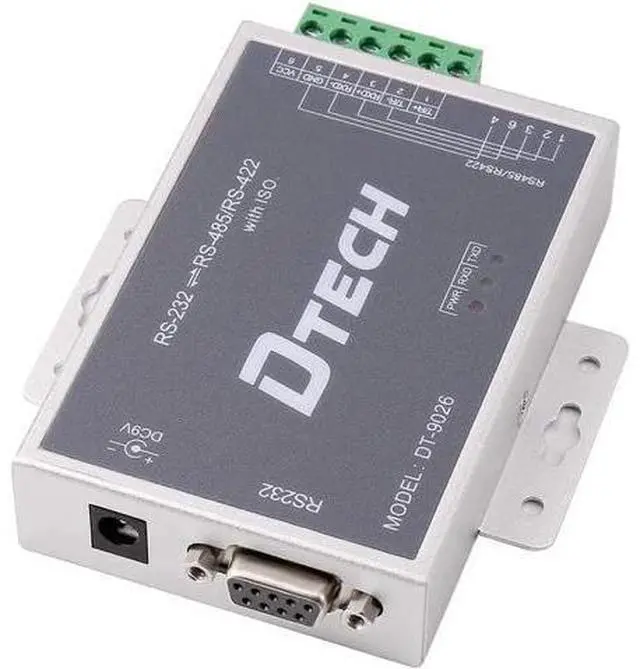 Alt view image 3 of 7 - DTECH Active Isolated RS232 to RS485 RS422 Converter with RJ45 Serial Port Terminal Board Power Adapter DB9 Cable Optical Isolation Protection 2.5kV
