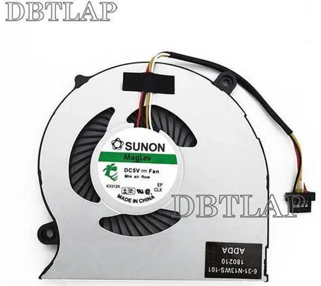 Alt view image 5 of 6 - Laptop CPU Cooling Fan for ADDA AB06505HX050B01 00N130BU 6-31-N14WS-100 6-31-N13WS-101 6-31-N130S-102 4pin Cooler Fan