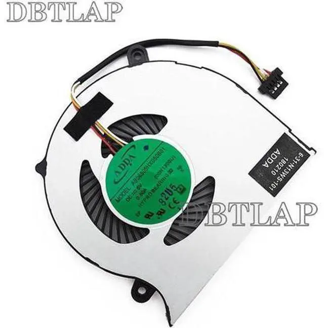 Alt view image 6 of 6 - Laptop CPU Cooling Fan for ADDA AB06505HX050B01 00N130BU 6-31-N14WS-100 6-31-N13WS-101 6-31-N130S-102 4pin Cooler Fan