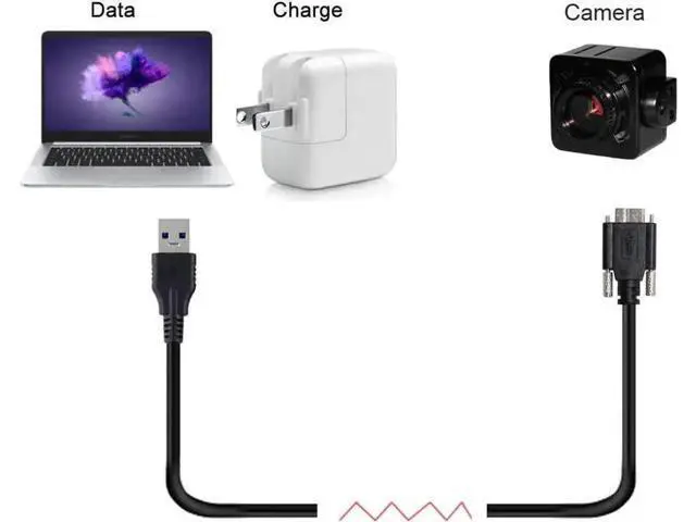 Alt view image 2 of 7 - Micro USB 3.0 Cable, USB 3.0 Type A Male to Micro B Male Cable with Repeater Chipset/Mount Panel Screws 8.0M.