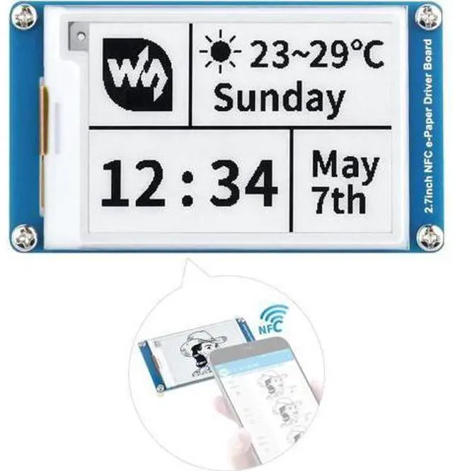Main image of 2.7inch Passive-Powered E-Paper Module, Novel Passive NFC Technology, No Battery Required, No More Battery Life Trouble, Black and White Display Colors