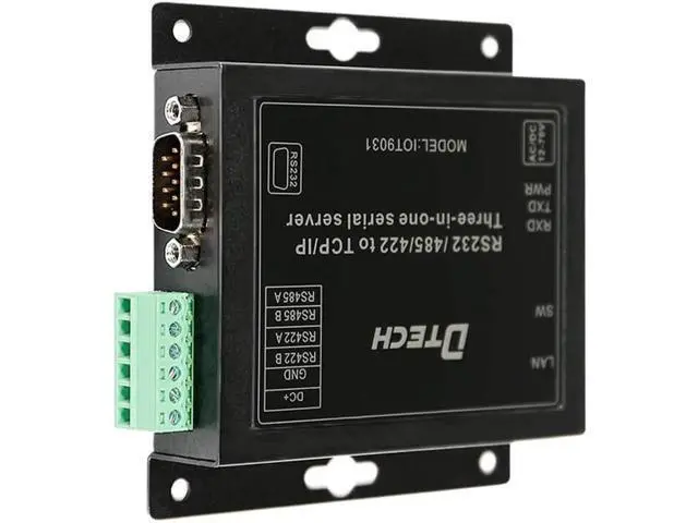 Alt view image 3 of 6 - DTECH Serial to Ethernet Converter Adapter RS232 RS422 RS485 to TCP IP Device Server Supports DHCP DNS Modbus RTU/TCP 10/100M Power Over Ethernet POE Be the first to review this product...