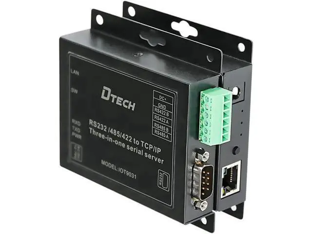Alt view image 5 of 6 - DTECH Serial to Ethernet Converter Adapter RS232 RS422 RS485 to TCP IP Device Server Supports DHCP DNS Modbus RTU/TCP 10/100M Power Over Ethernet POE Be the first to review this product...