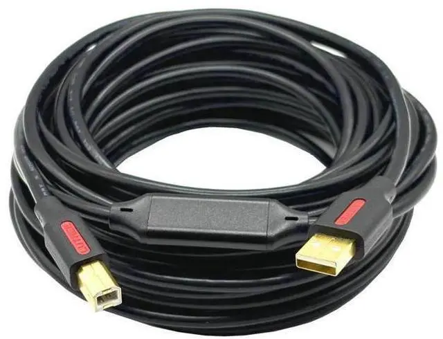 Main image of Aomoproing USB printing cable with pure copper core. Environmentally friendlydouble-shielded high-speed USB 2.0 data cable with square connector. 15M