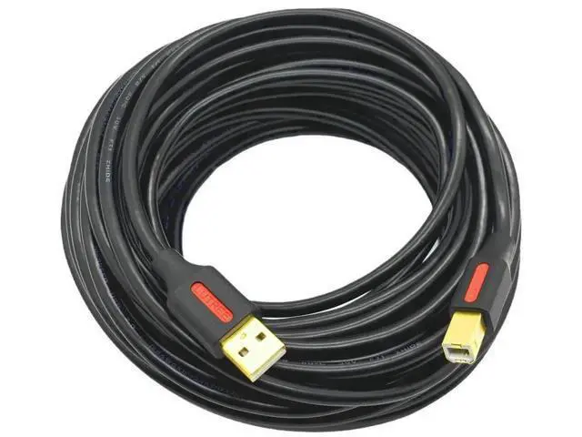 Alt view image 5 of 5 - Aomoproing USB printing cable with pure copper core. Environmentally friendlydouble-shielded high-speed USB 2.0 data cable with square connector. 15M