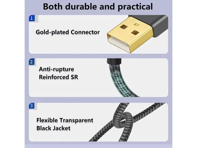 Alt view image 3 of 5 - Aomoproing USB 2.0 extension cablesignal amplifier male-to-female data cable with chip-wrapped connectingwire 10MWith chips