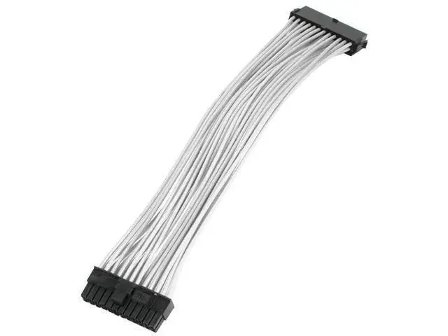 Alt view image 2 of 2 - White Nylon Sleeved PSU Extension Cable Kit, ATX 24Pin / EPS 4+4Pin / PCI-E 6+2Pin / PCI-E 6Pin PC Power Extension Cords