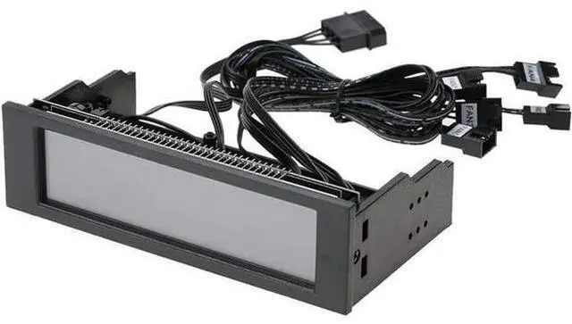 Alt view image 2 of 5 - 5.25 Inch Touchscreen LCD 5-Channel PC Fan Speed Controller, Desktop Front Panel Cooling Regulator with Temp Monitor, RPM Display, Adjustable Fan Speed & Fan Failure Alarm Function