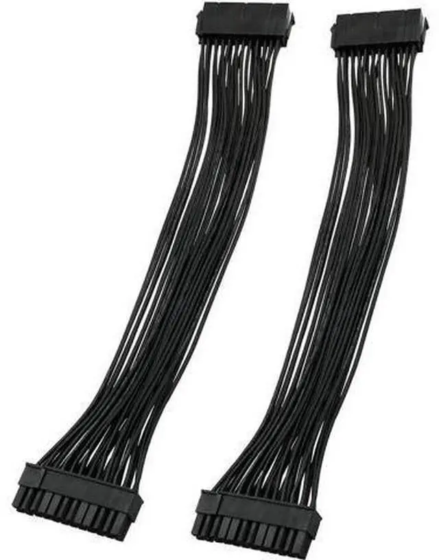 Main image of 2PCS 24Pin ATX Extension Cable Male to Female, 32cm (12.6 Inch), PC Motherboard PSU Internal Power Extender