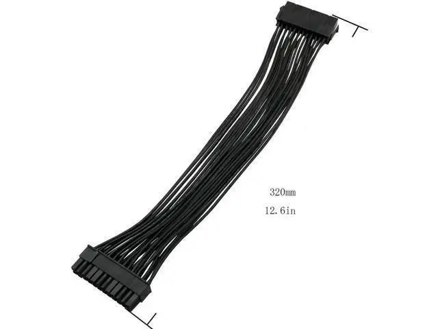 Alt view image 2 of 5 - 2PCS 24Pin ATX Extension Cable Male to Female, 32cm (12.6 Inch), PC Motherboard PSU Internal Power Extender
