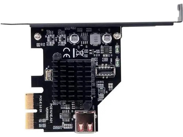 Alt view image 6 of 6 - USB 3.2 Gen2 PCIe Expansion Card, Internal 20Pin Type-E A-Key Header for Front Panel USB-C, 10Gbps PCI Express Card with USB2.0 Type-A Female & Full Height Bracket
