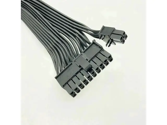 Alt view image 3 of 6 - 60cm Sleeved Modular PSU Cable, 10Pin+14Pin to ATX 24Pin (20+4Pin) Adapter Cord, 18AWG for Corsair AX1200 / AX1200i / RM Series Full Modular Power Supply
