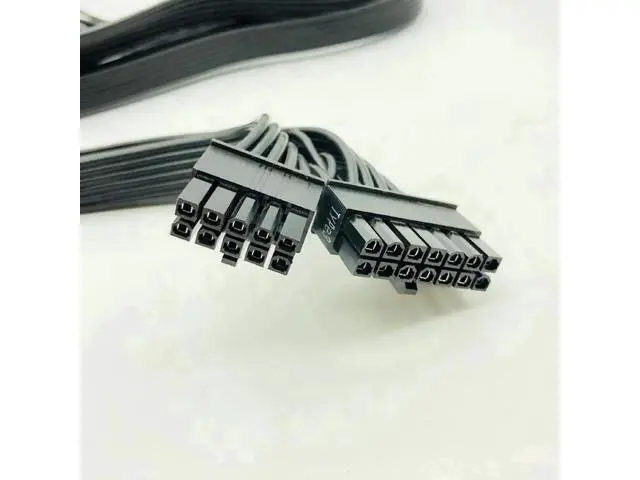 Alt view image 4 of 6 - 60cm Sleeved Modular PSU Cable, 10Pin+14Pin to ATX 24Pin (20+4Pin) Adapter Cord, 18AWG for Corsair AX1200 / AX1200i / RM Series Full Modular Power Supply